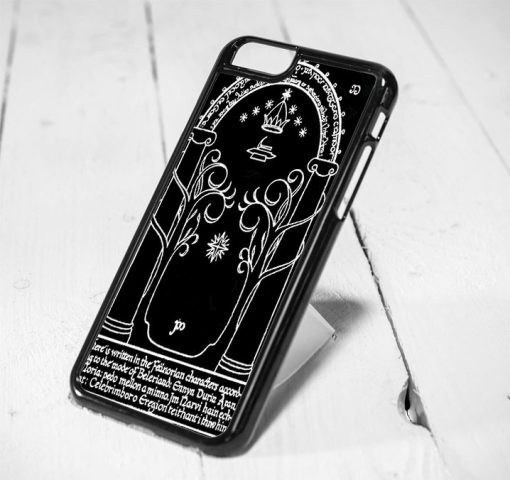 Moria Gate The Lord Of The Rings Protective iPhone 6 Case, iPhone 5s Case, iPhone 5c Case, Samsung S6 Case, and Samsung S5 Case