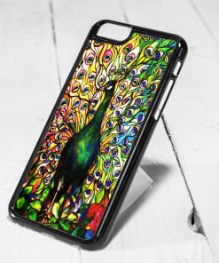 Peacock Stained Glass Protective iPhone 6 Case, iPhone 5s Case, iPhone 5c Case, Samsung S6 Case, and Samsung S5 Case