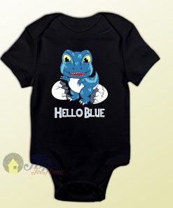 Baby Clothes T-rex Blue Newborn Cute Baby Onesie