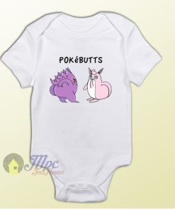Funny Pokemon Pokebutts Baby Onesie