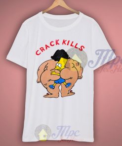 Classic Cartoon Bart Crack Kills T Shirt