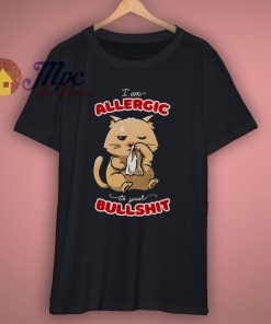 Allergic At Your Bullshit Cat T Shirt