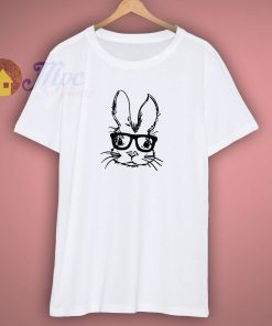 Rabbit With Glasses Easter T Shirt