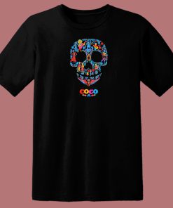Coco Skull Pattern 80s T Shirt