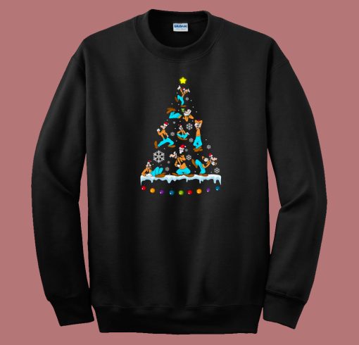 Goofy Disney Christmas Tree 80s Sweatshirt | mpcteehouse.com