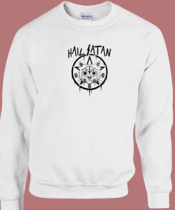Hail Satan Cat 666 Sweatshirt On Sale